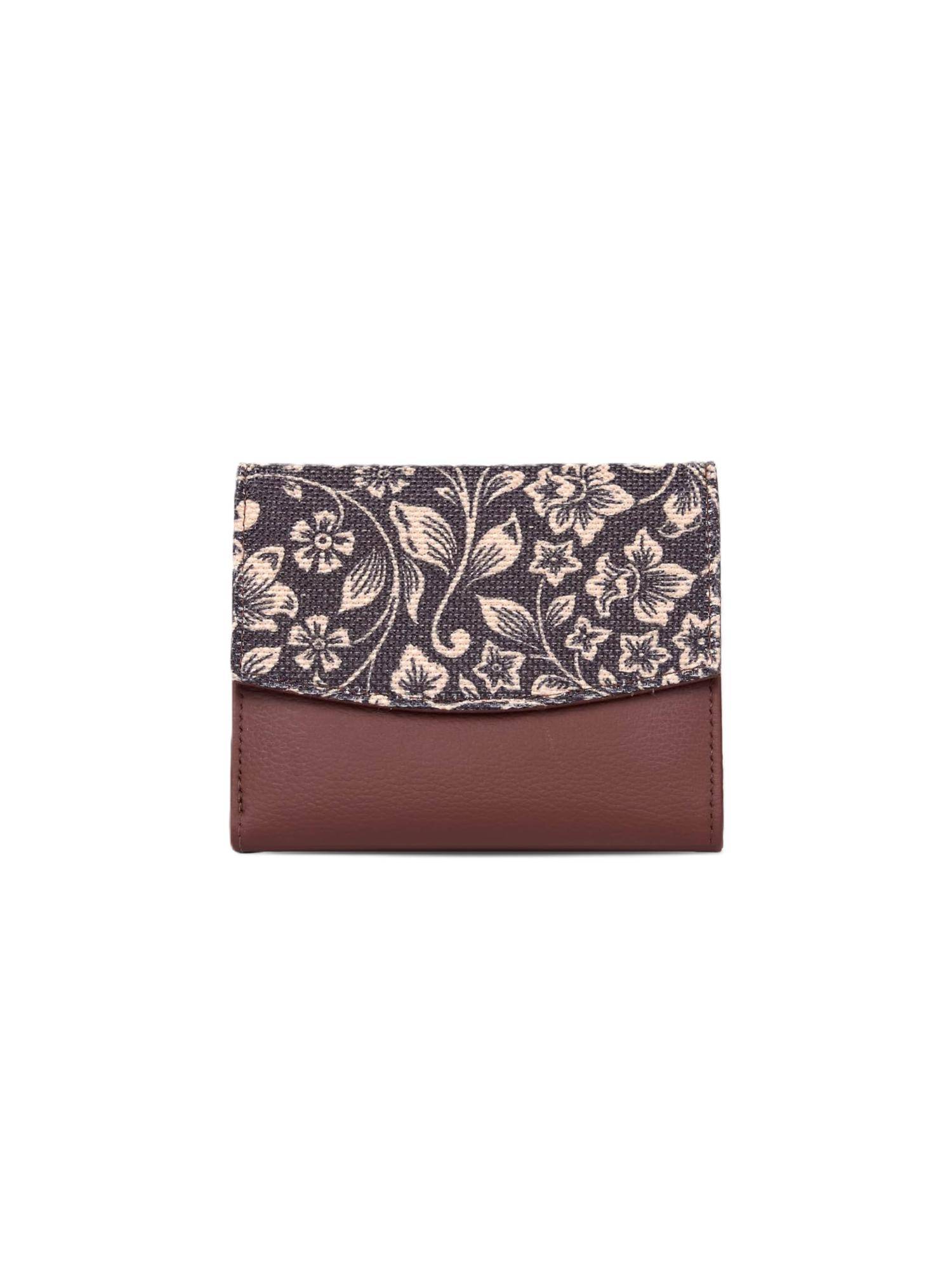 Zouk Flo Motif Sia Bi-Fold Wallet - Vegan Leather Wallet For Men
