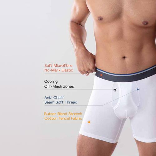 Buy GLOOT Anti Odor Cotton Tencel Cooling Boxer Brief White - GLUCTOEBB01  Online