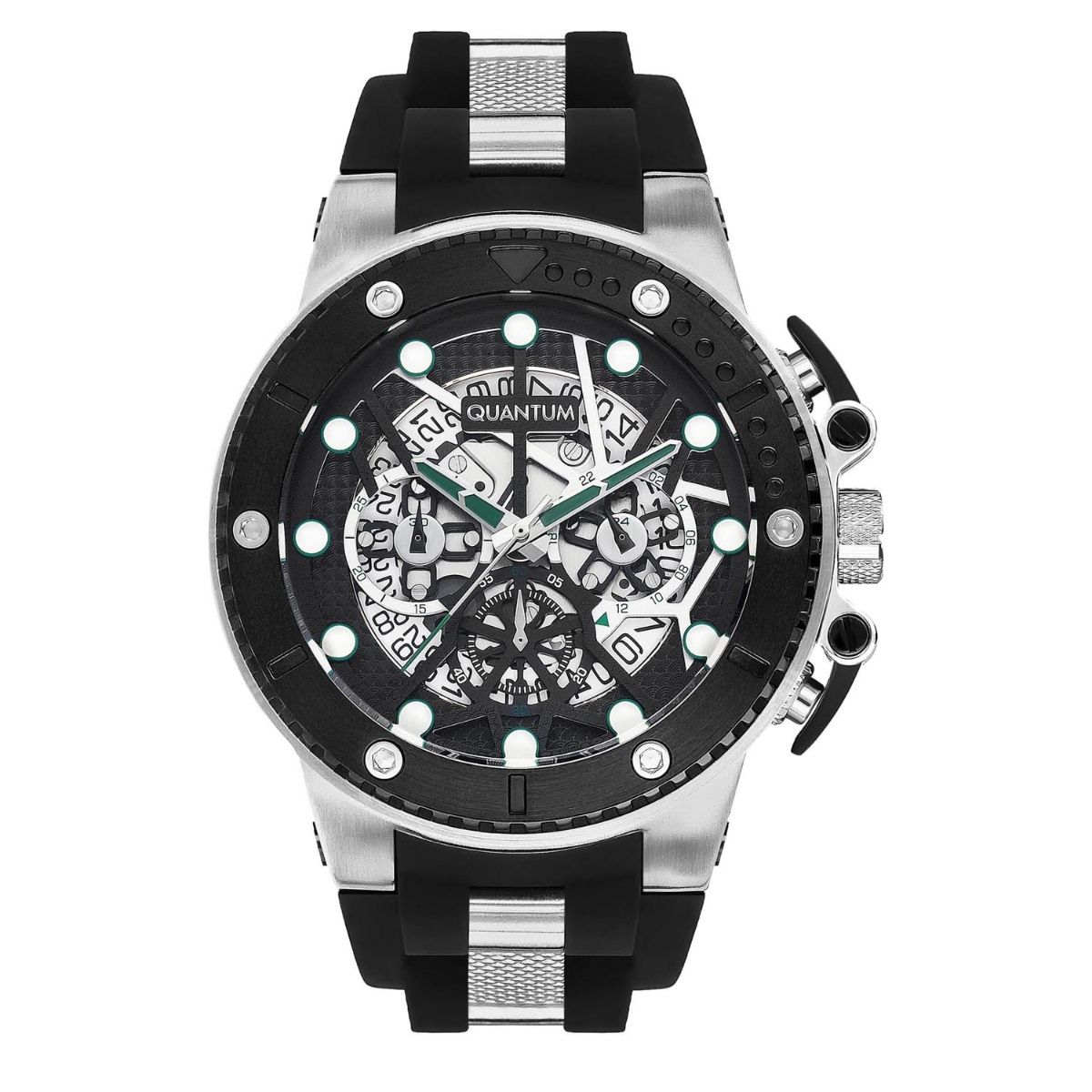 Buy Quantum Hunter Chronograph Black Round Dial Mens Watch - HNG535.351 ...