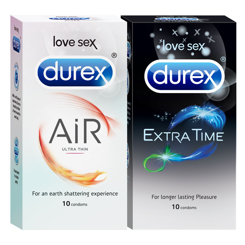 Durex Air Ultra Thin Condoms Extra Time Condoms For Long Lasting Sex 