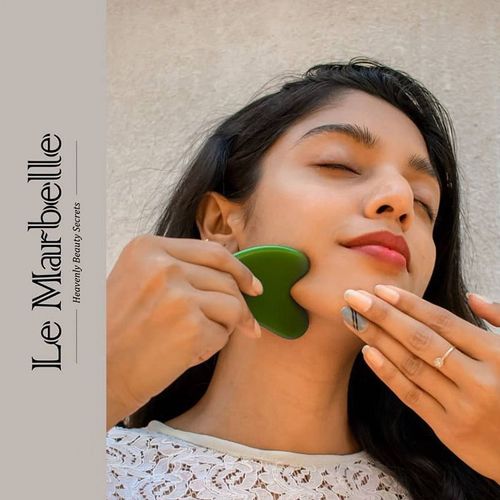 Buy Le Marbelle Jade Gua Sha Stone Face Massager For Face, Neck