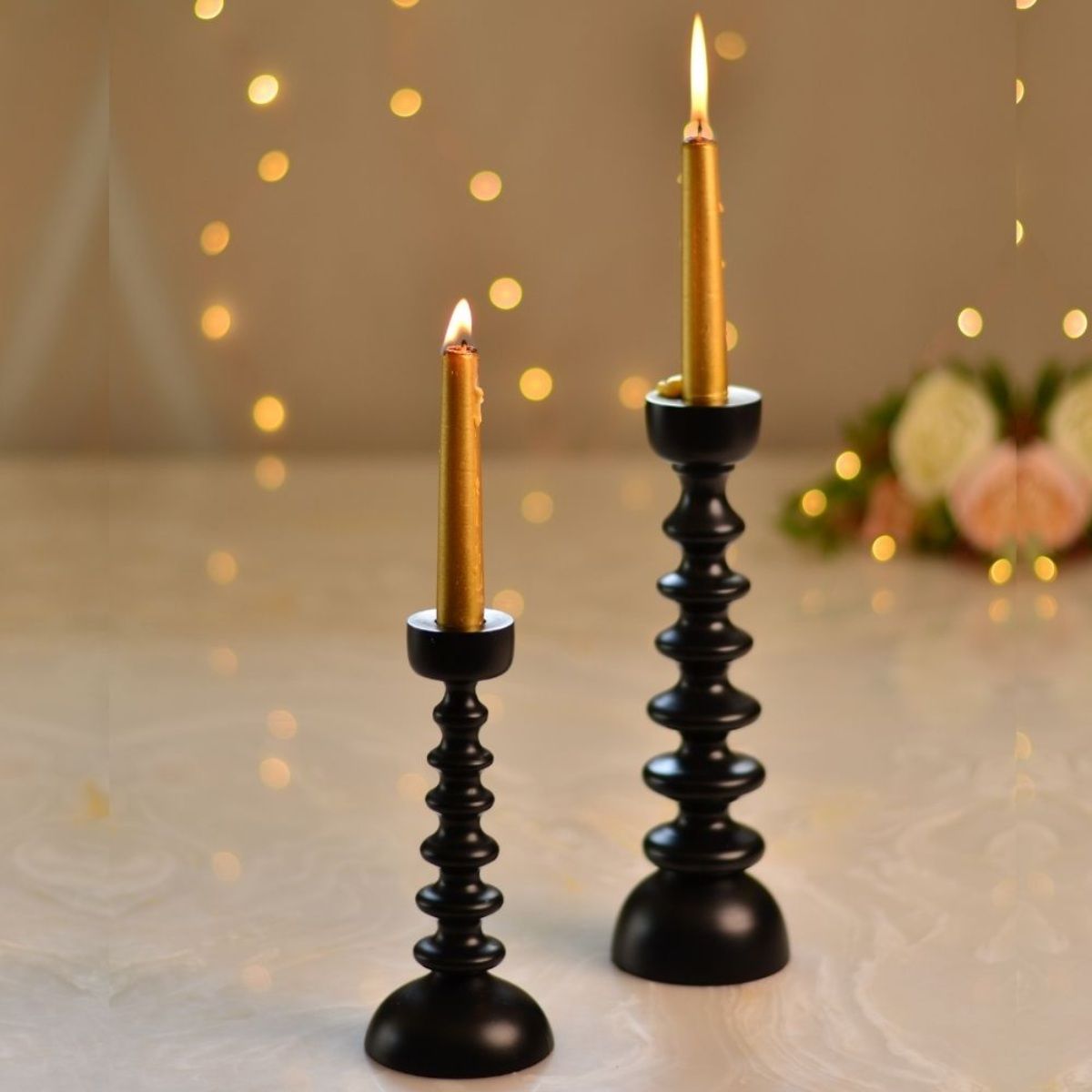 Buy Cinch Home Nordic Matte Black Candle Stands Online