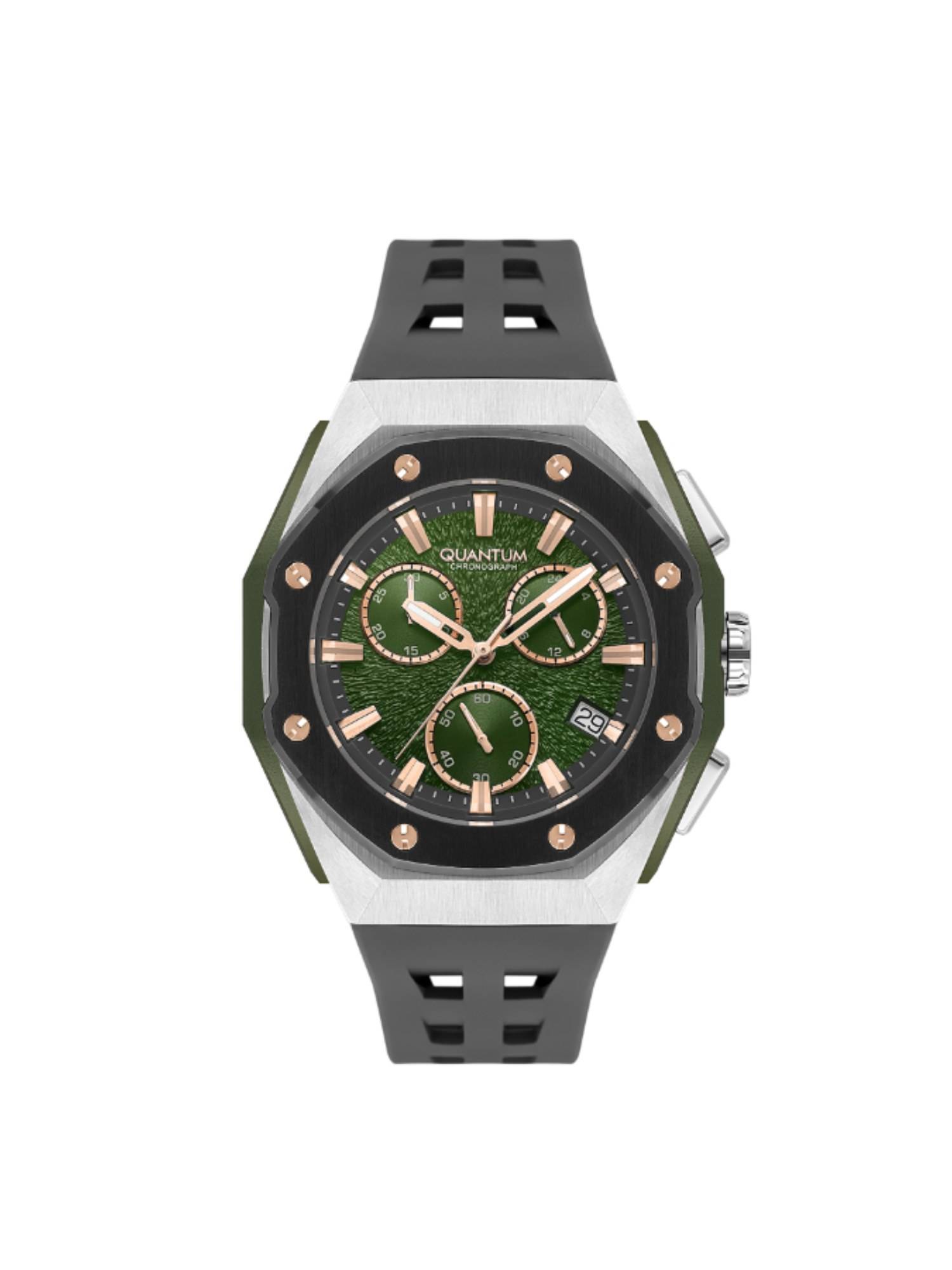 Buy Quantum Men Chronograph Dark Green Dial Watch - HNG1170.366 (M