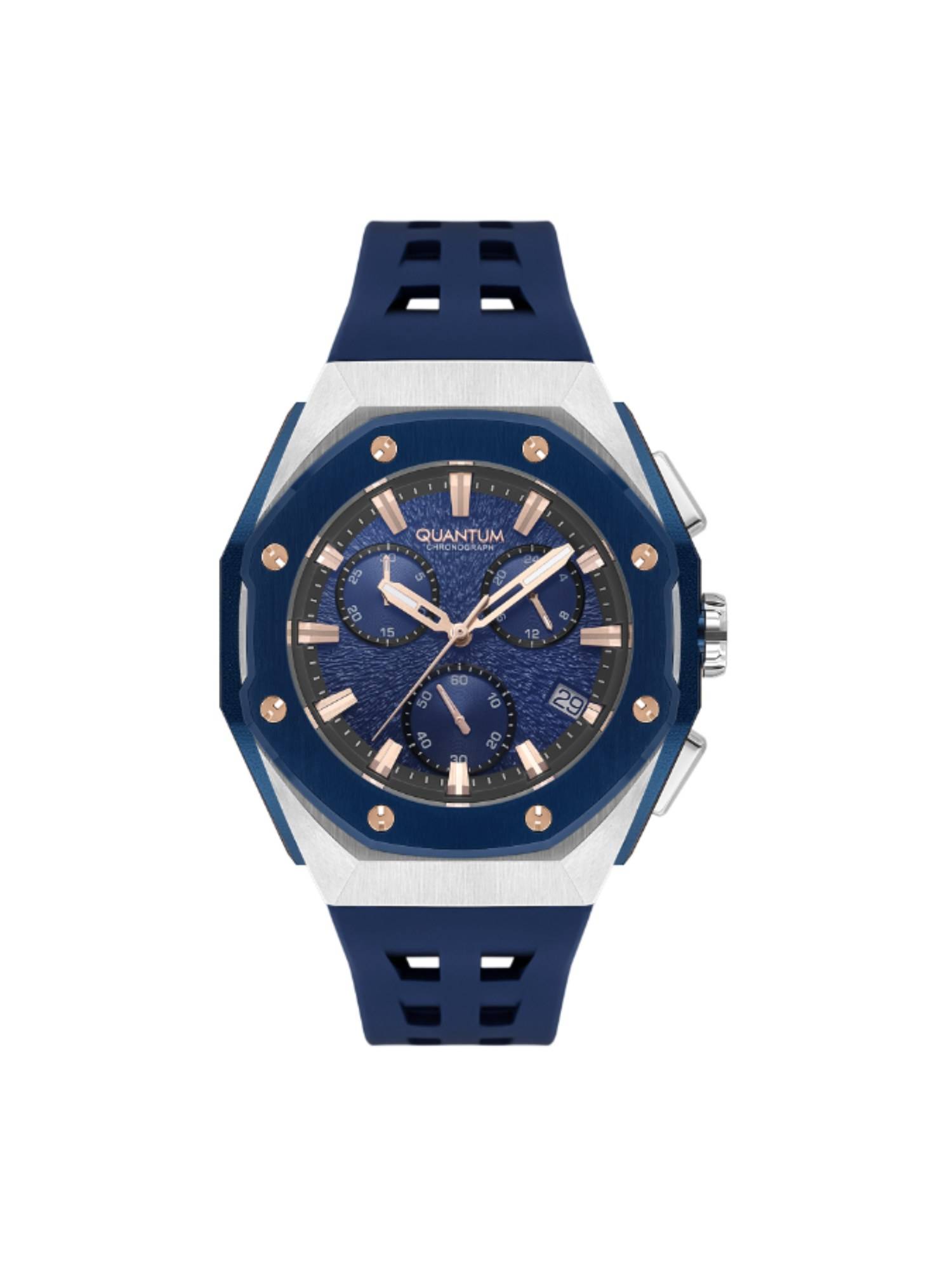 Quantum Men Chronograph Navy Blue Dial Watch - HNG1170.399 (M)