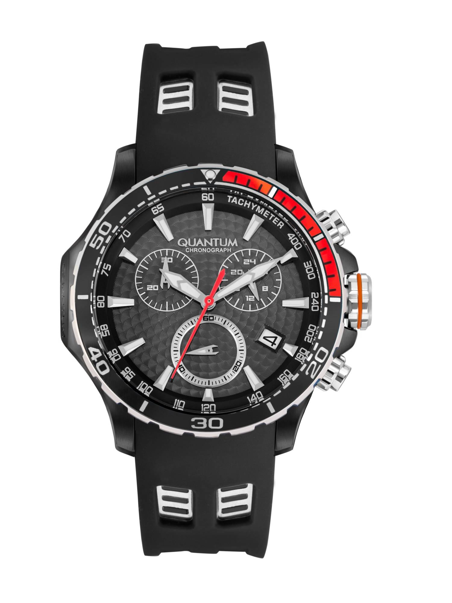 Quantum Men Chronograph Black Dial Watch - HNG834.651 (M)