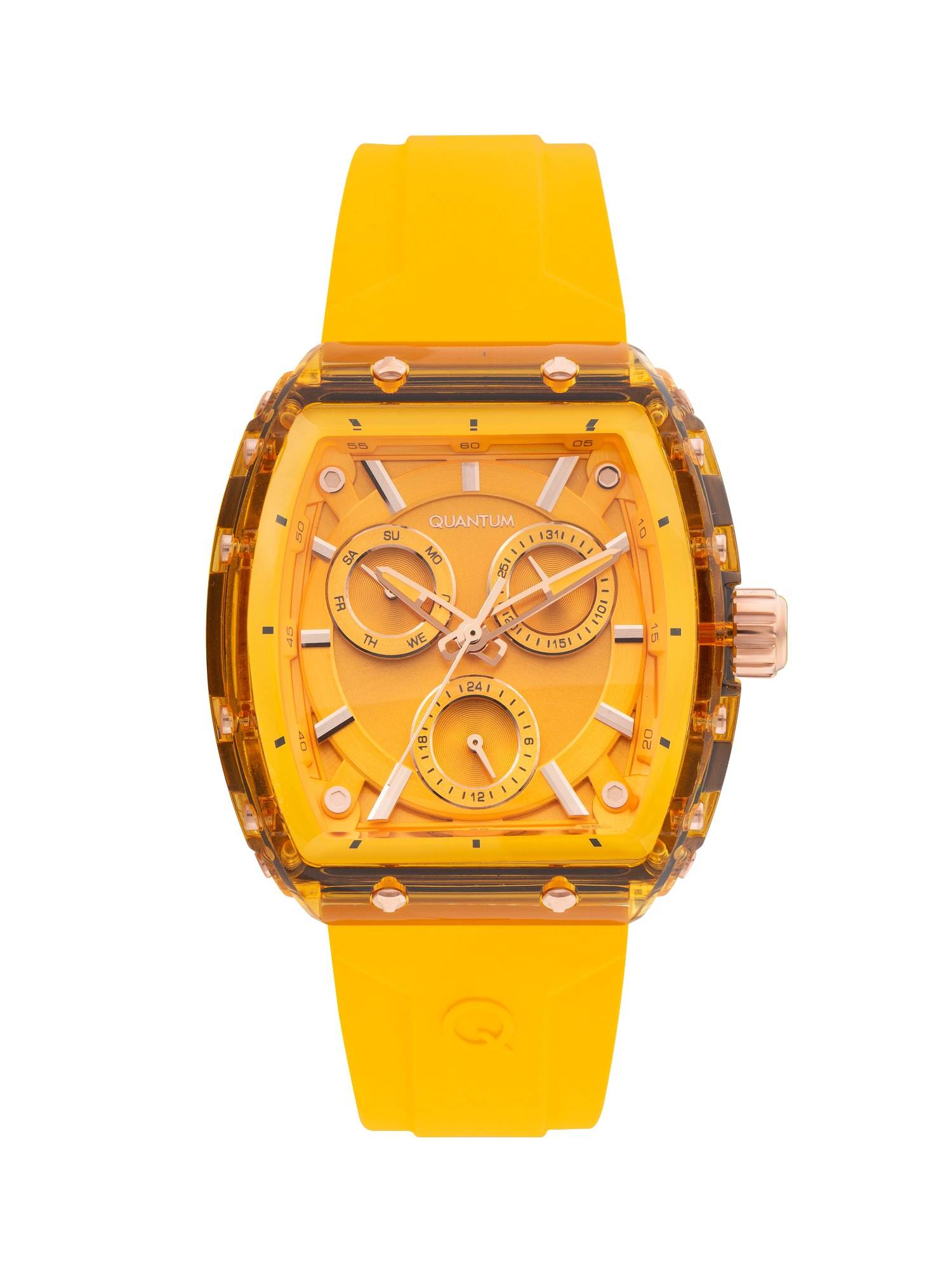 Quantum Women Multi Function Yellow Dial Watch - IML1110.114 (M)