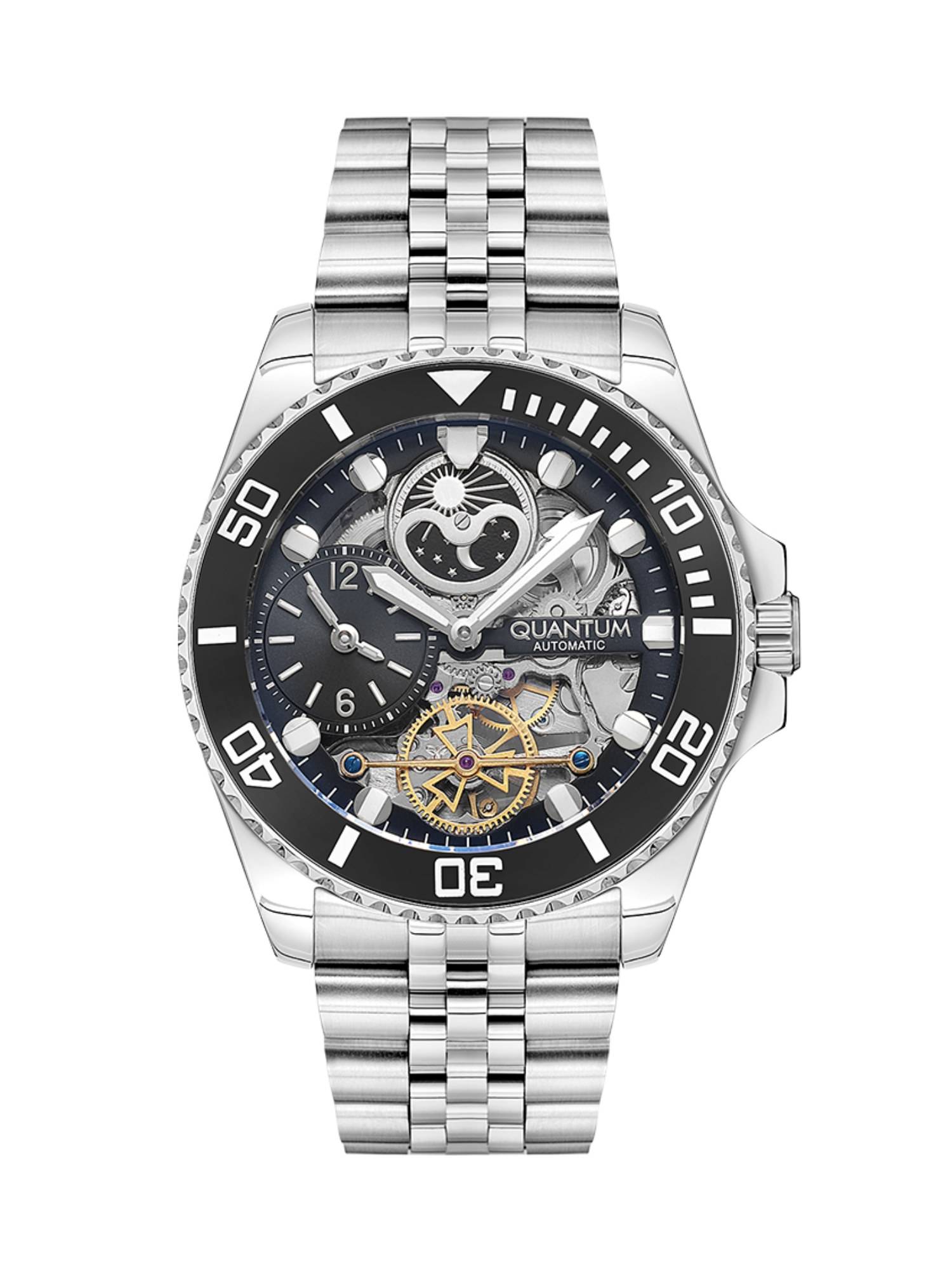 Quantum Men Automatic Black Dial Watch - QMG1061.350 (M)