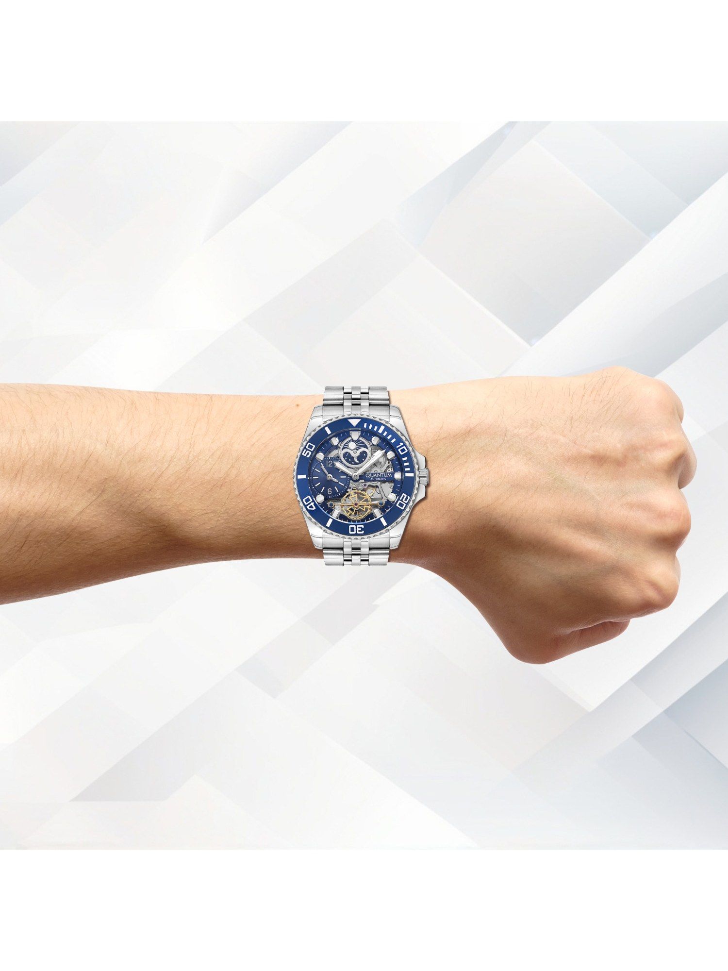 Buy Quantum Men Automatic Navy Blue Dial Watch - QMG1061.390 (M