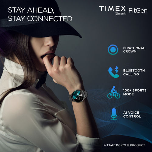 Buy Timex FitGen Round AMOLED Calling Smartwatch with