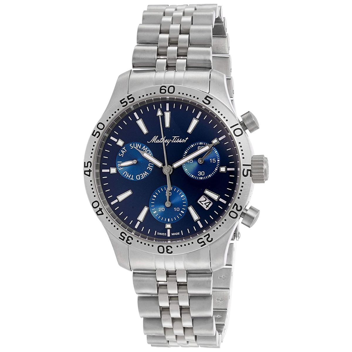 Mathey-Tissot Blue Dial Chronograph Watches For Men - H1822CHBBU