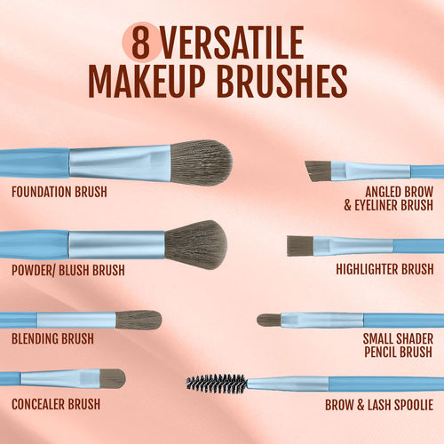 Buy Matra Makeup Brush Set of Mini Cosmetic Brushes Kit with PU