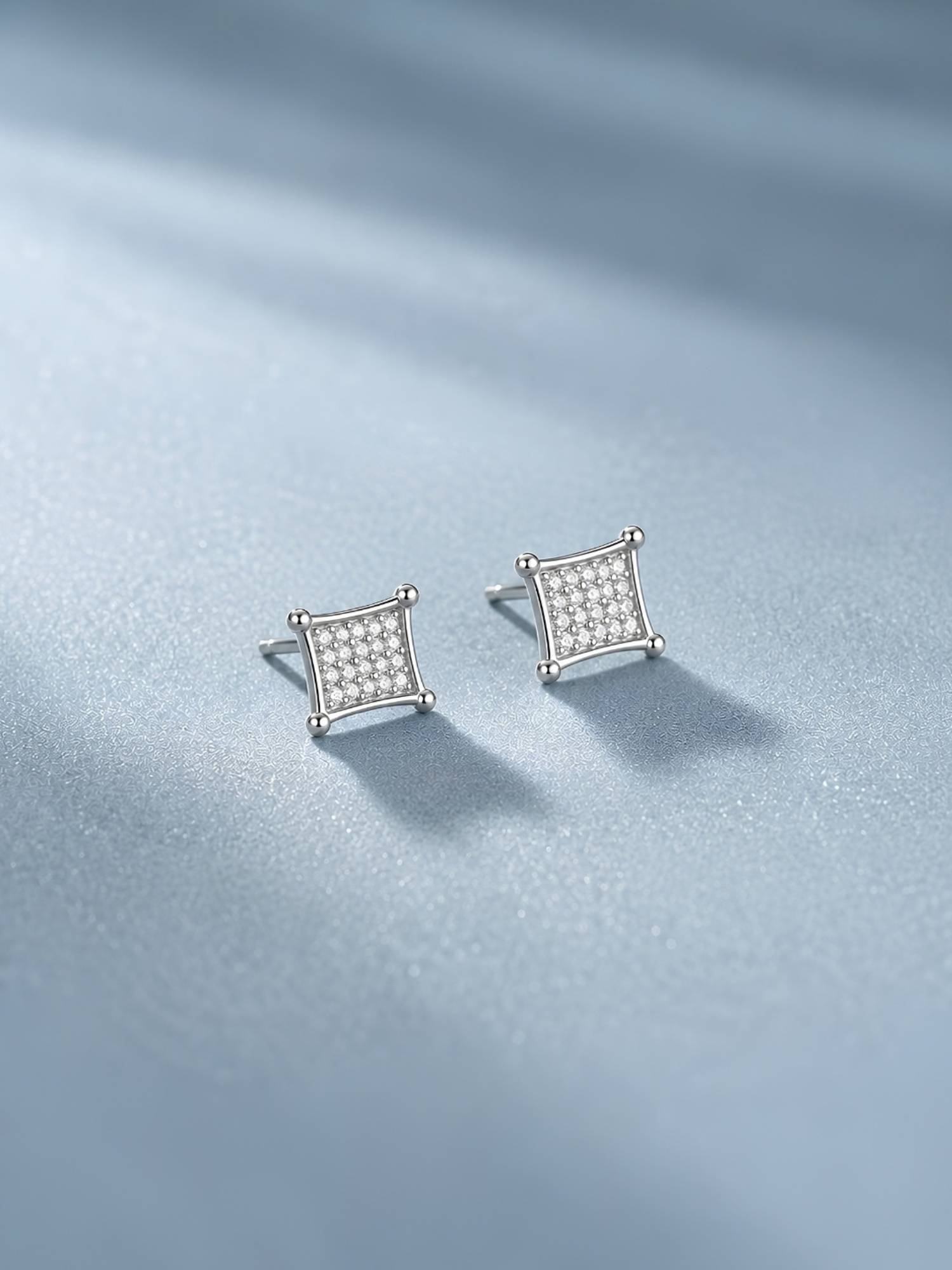 Axora Life 925 Sterling Silver Ear Studs - Silver