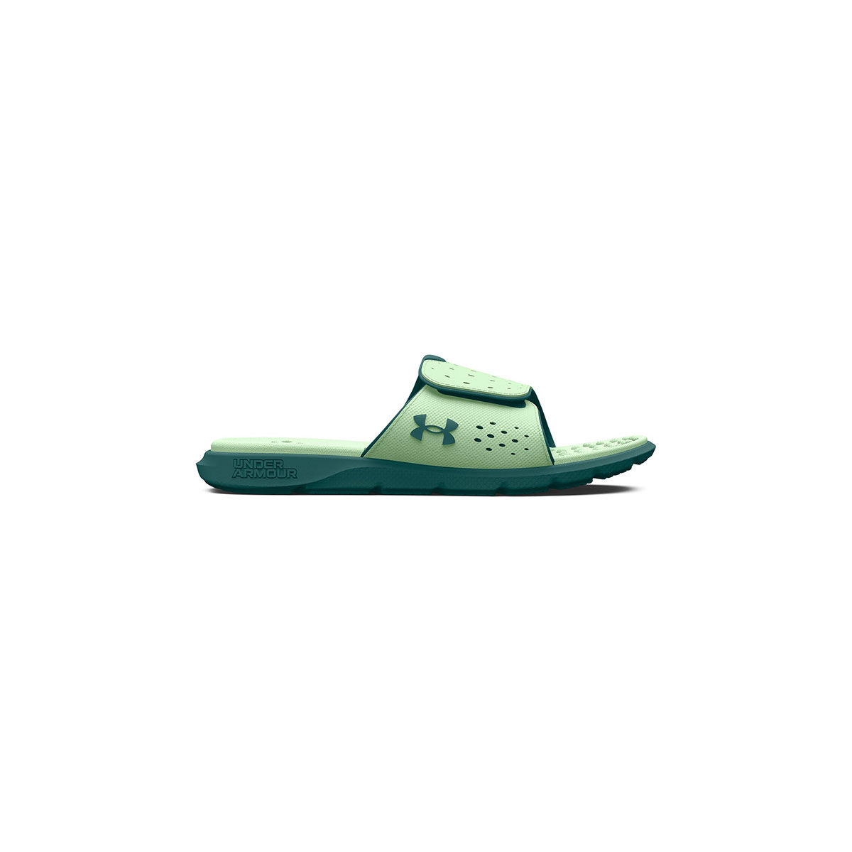 Green under armour discount slides