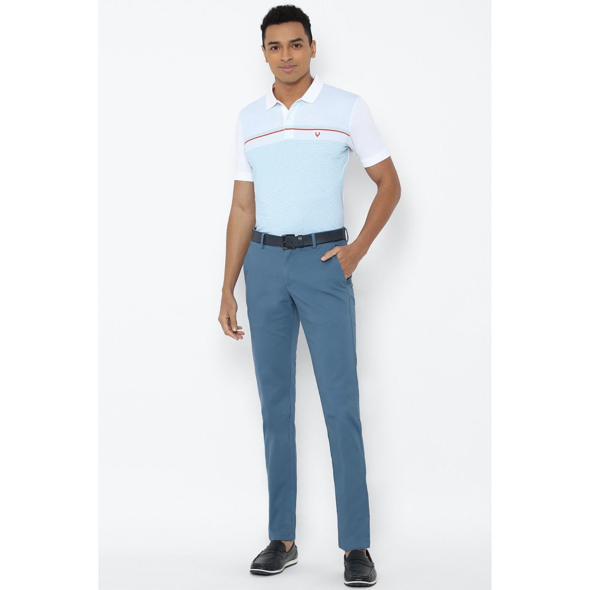 Buy Allen Solly Blue Trousers online