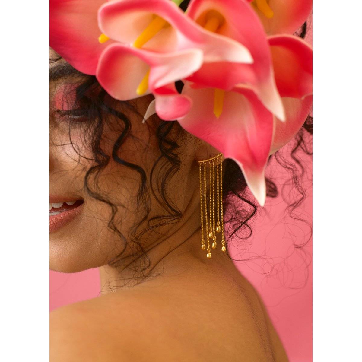 Tangerine Lunar Earrings