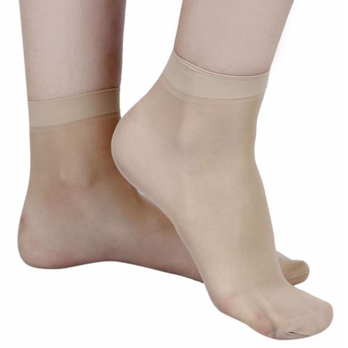 Buy NEXT2SKIN Women's Nylon Ankle Length Transparent Socks Skin