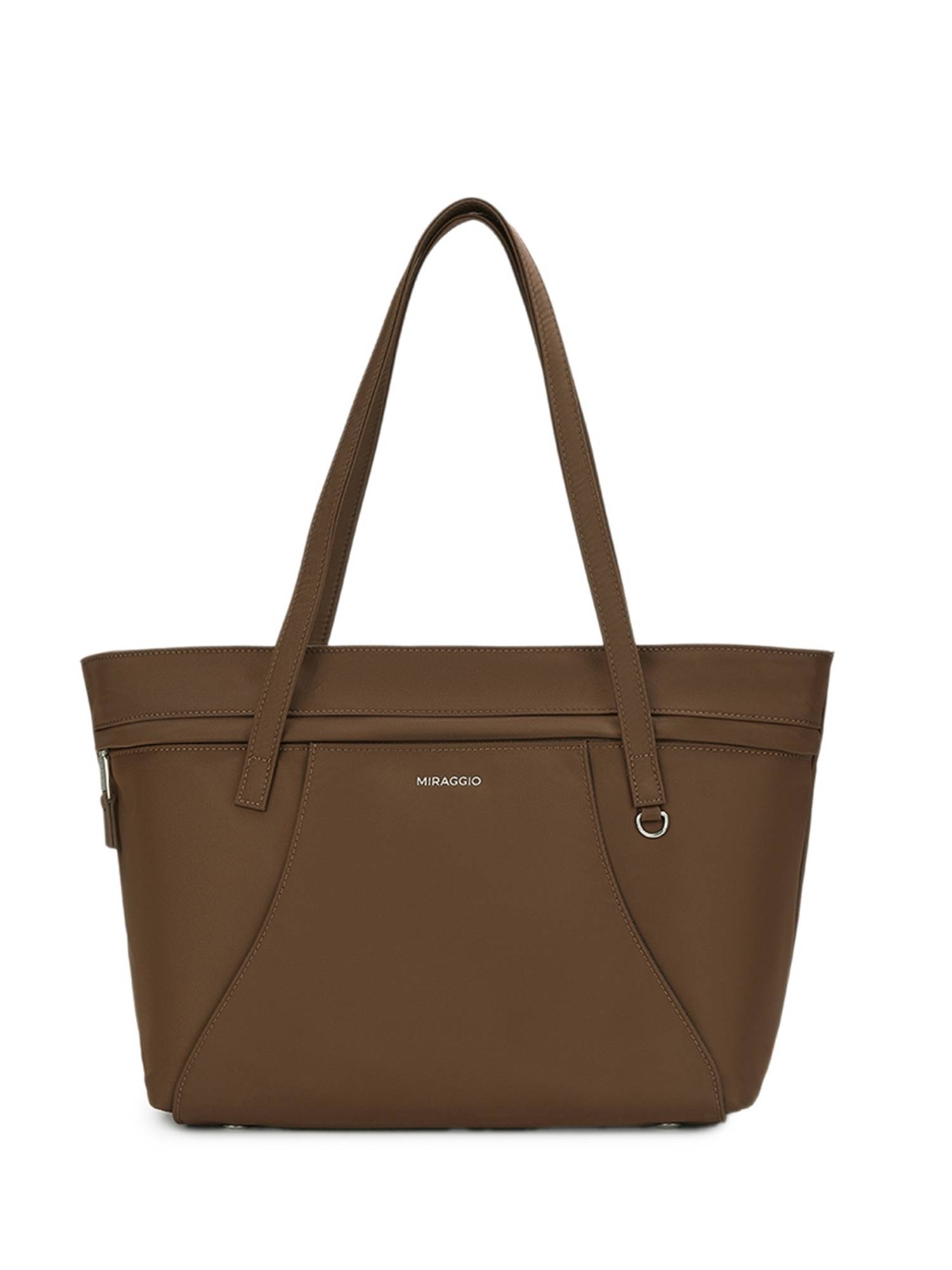 MIRAGGIO Women Brown Nylon Bag