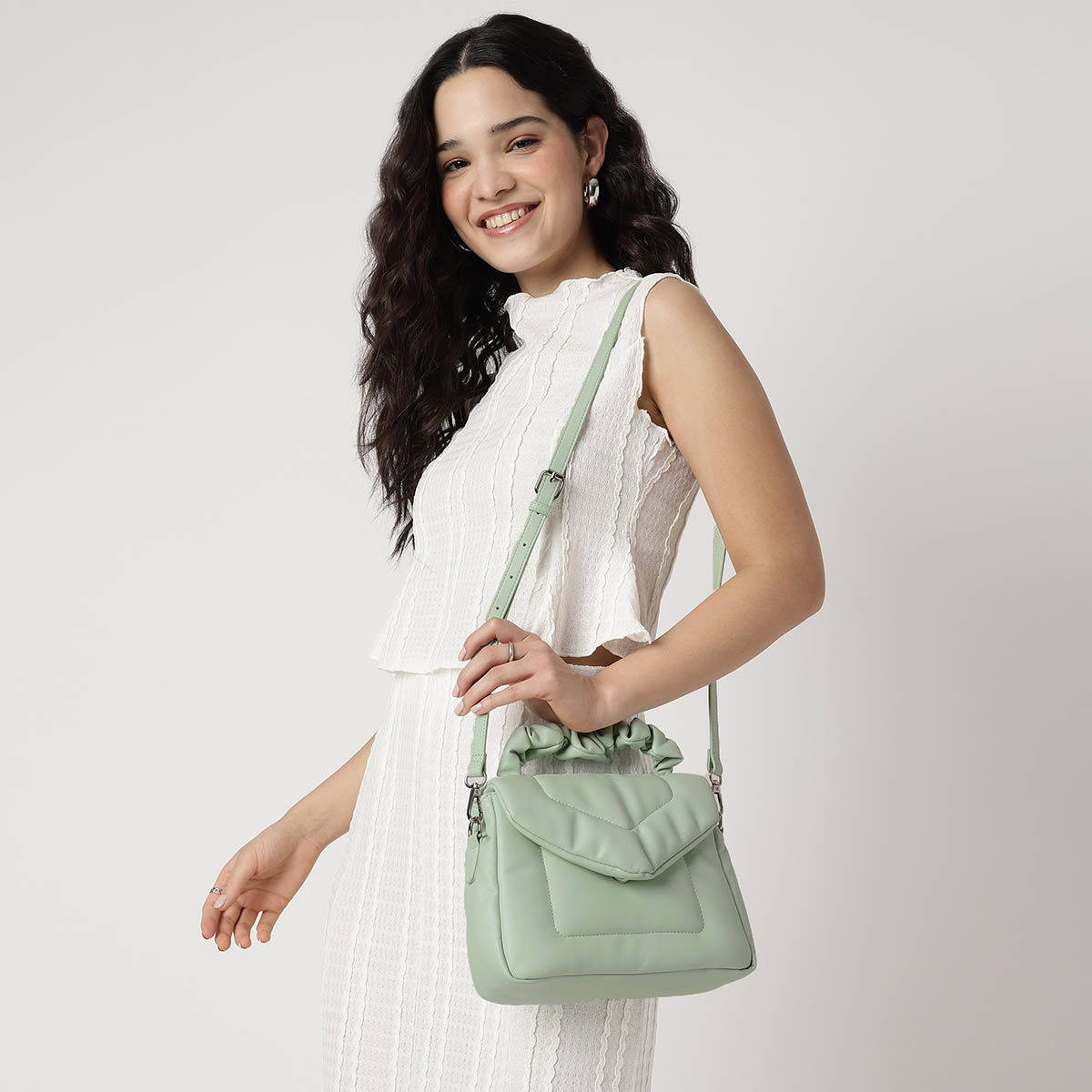 Fastrack Green Pastel Pulse Sling Bag