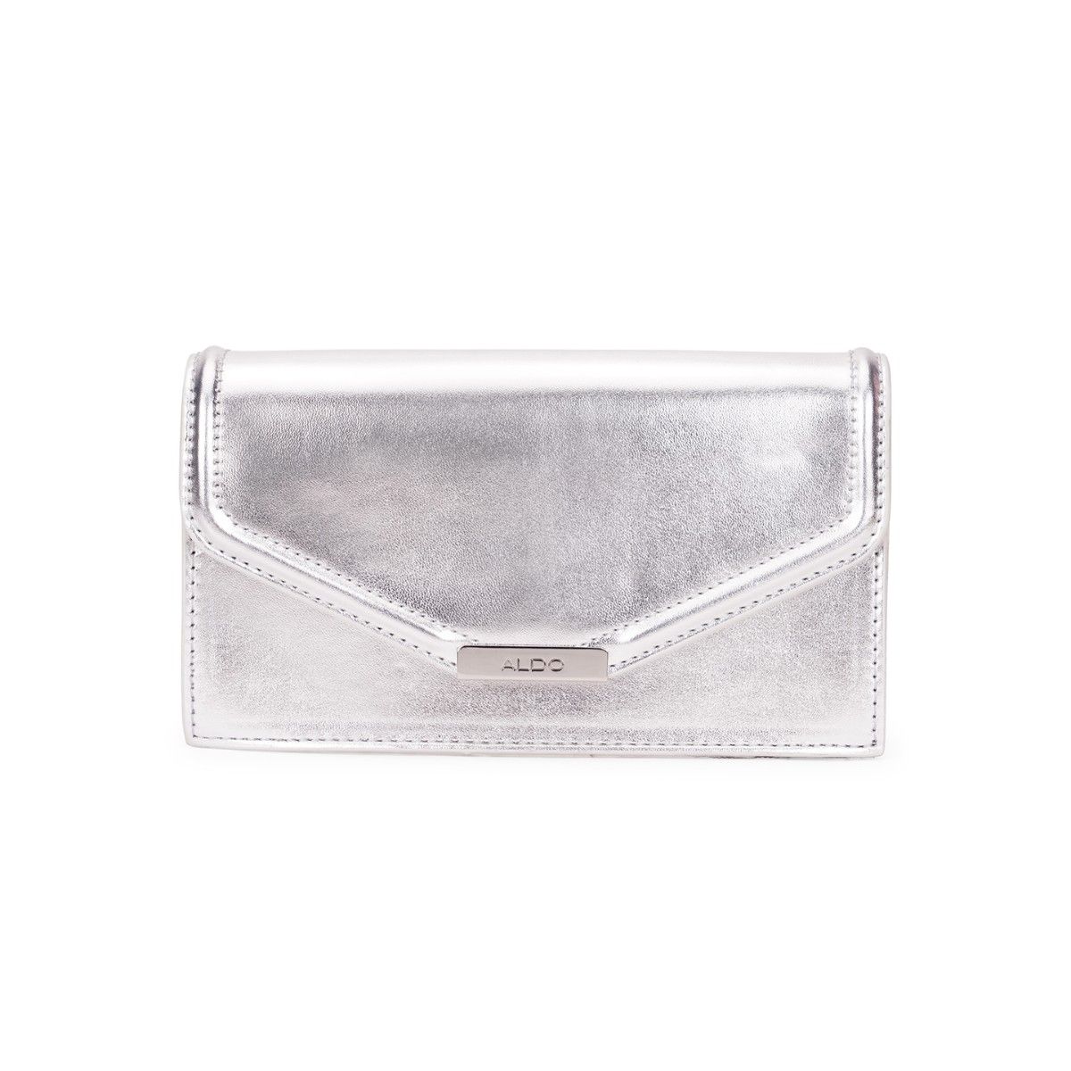 Buy Aldo Larosha Women Silver Clutch Online