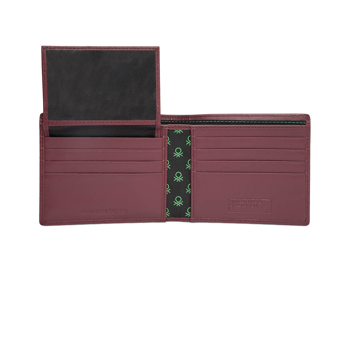 Buy United Colors of Men Leather Pass Case Wallet Wine Online