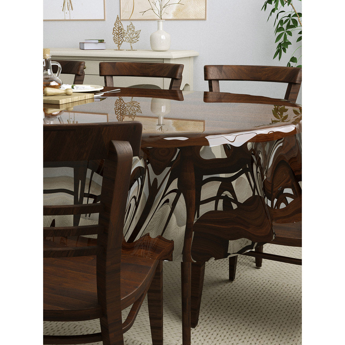Buy The Home Story 8 Seater Oval Dining Table Cover Without Border Online