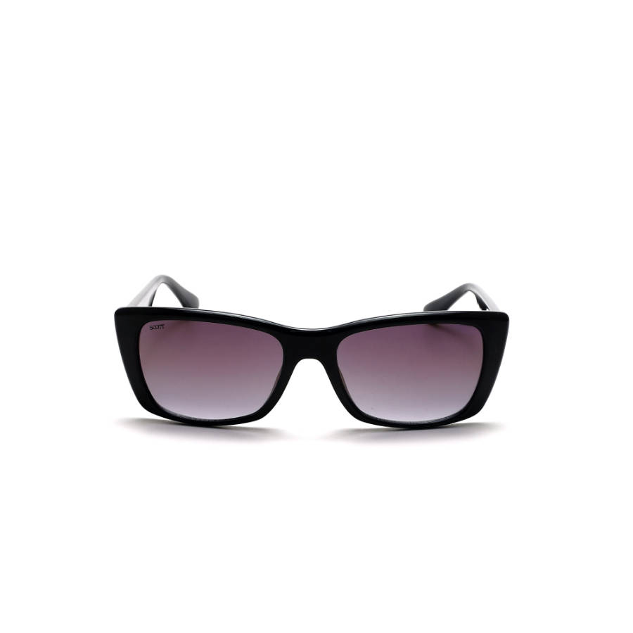 Scott Blue Lens Rectangular UV Protected Sunglass Full Rim Black Frame With Gradient