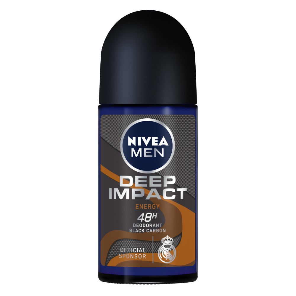 NIVEA Men Deodorant Roll On, Deep Impact Energy, 48 h Anti Perspirant Freshness