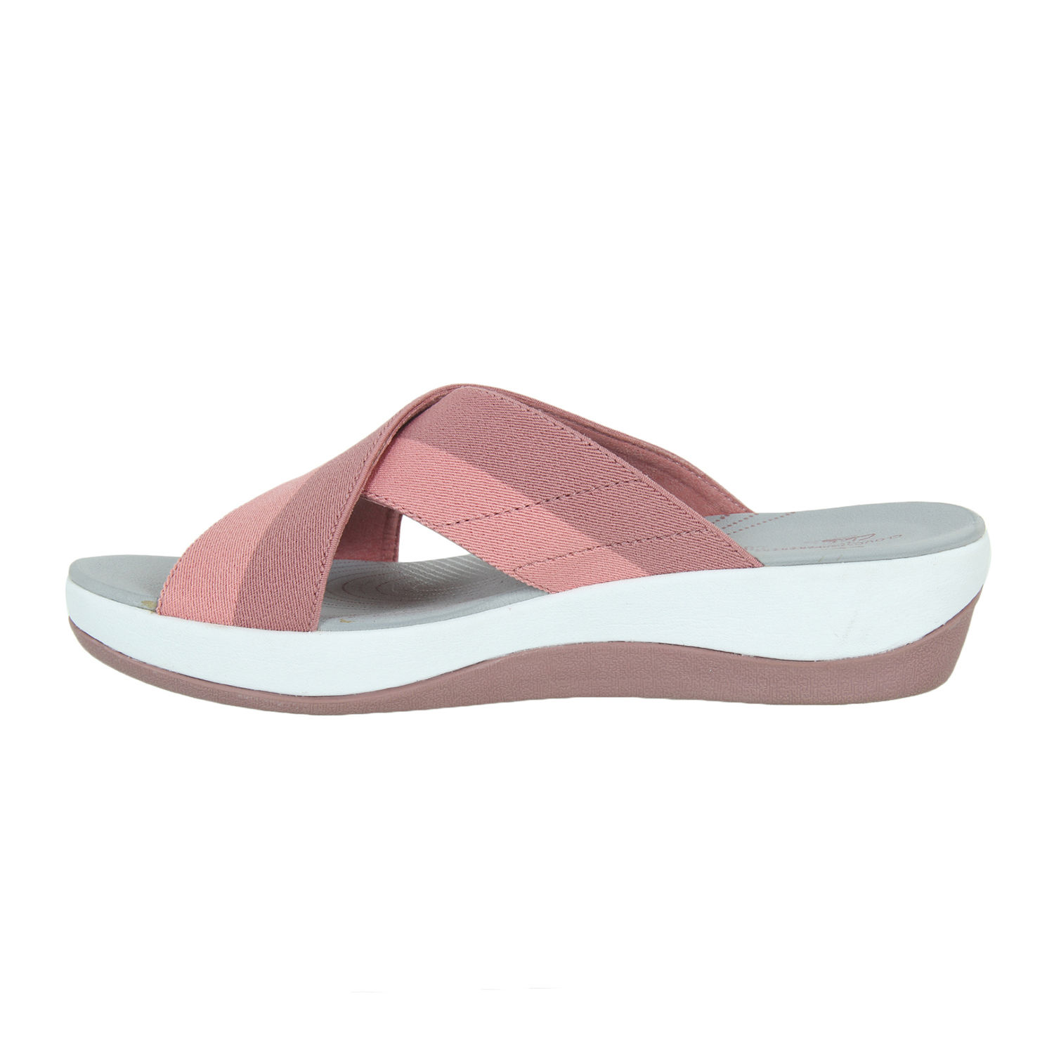 clarks open toe flats