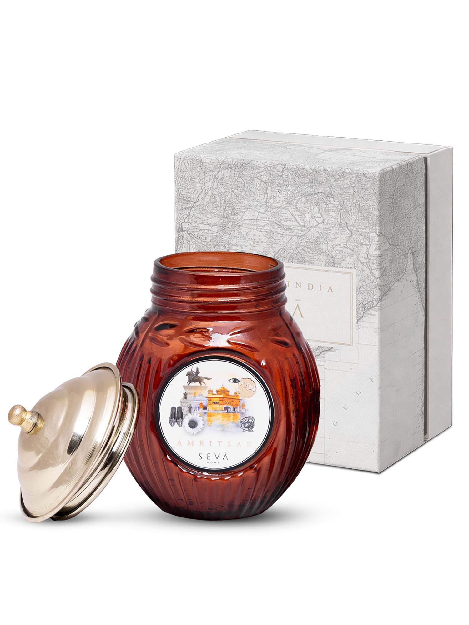SEVA HOME Ode To India Amritsar Spice Blend Scented Candle Gift Box | Home Décor