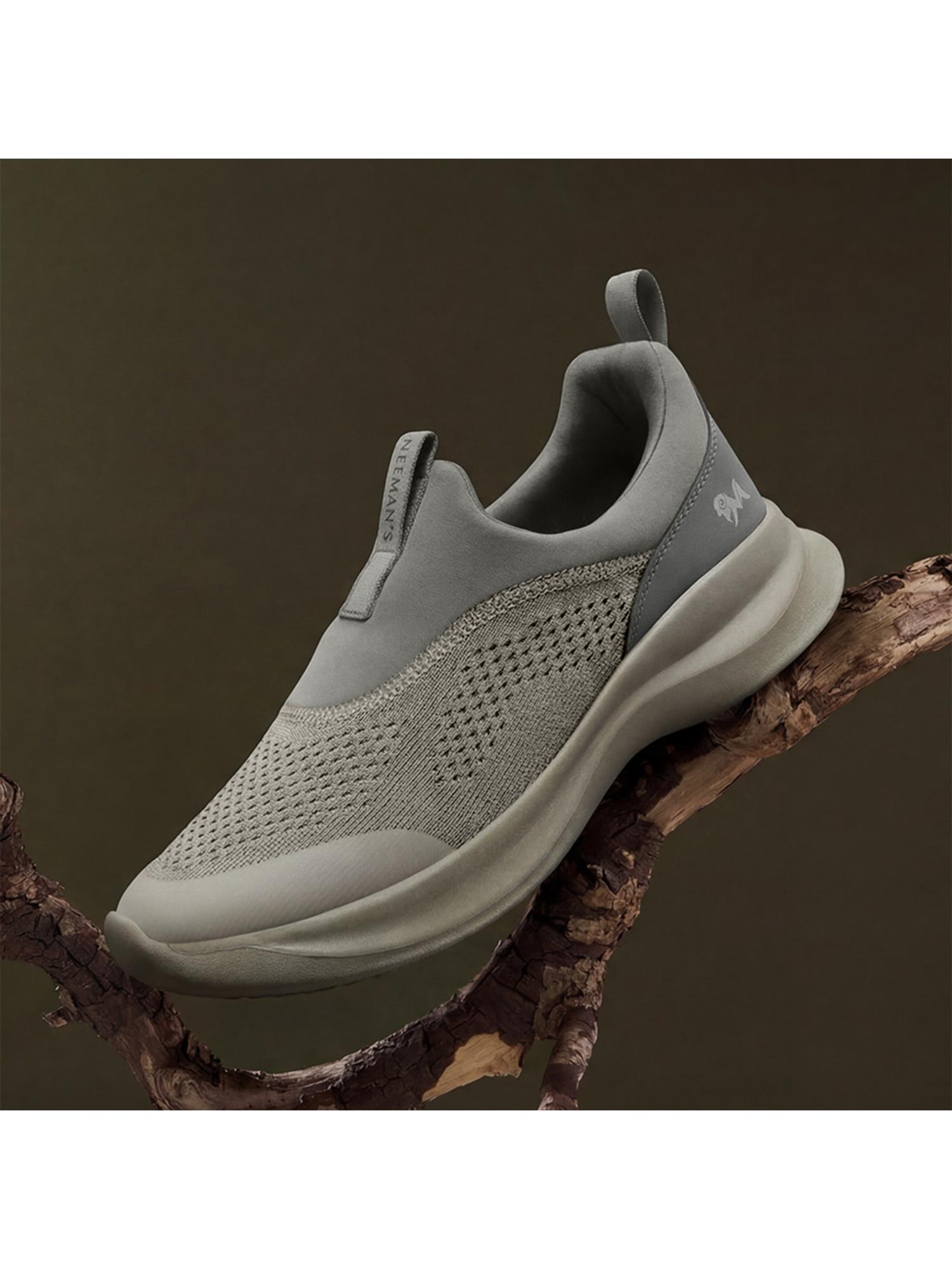 Buy Neeman's Mens Grey Mono Curve Slip Ons Walking Shoes Online
