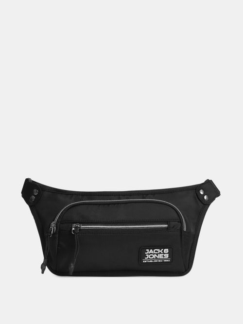 Buy Jack Jones Solid Black Belt Bag Online