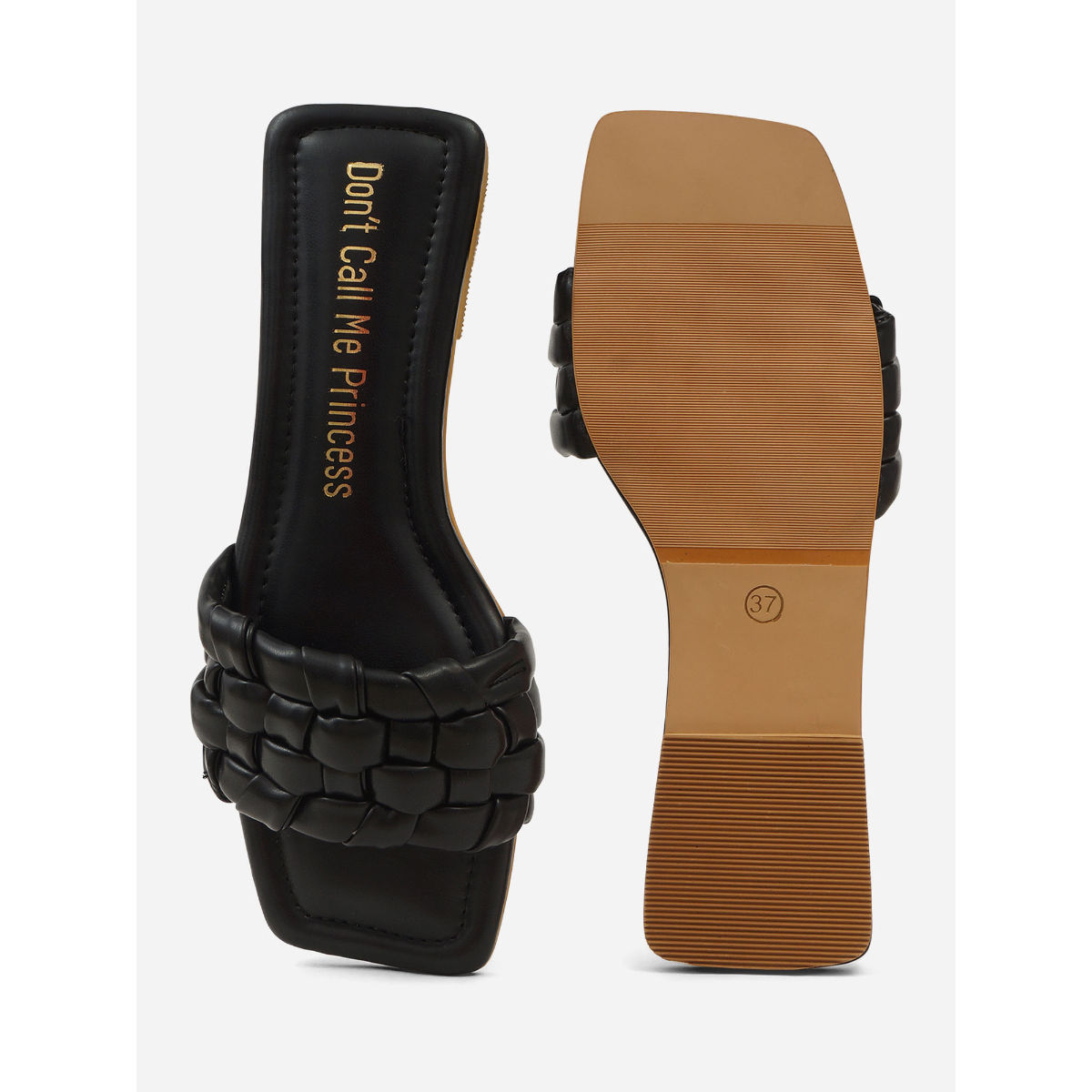 Don't Call Me Princess Pleated Black Basket Weave Flats Buy Don't Call