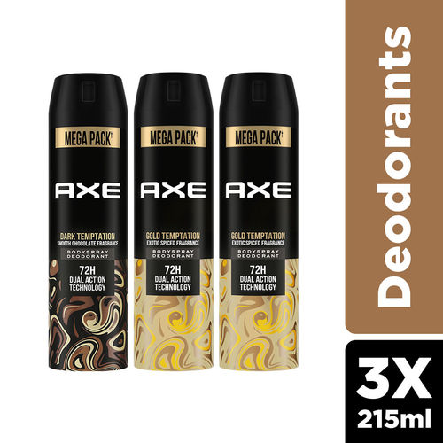Axe Gold Temptation, Dark Temptation Intense Long Lasting Deodorant Body  Spray Pack Of