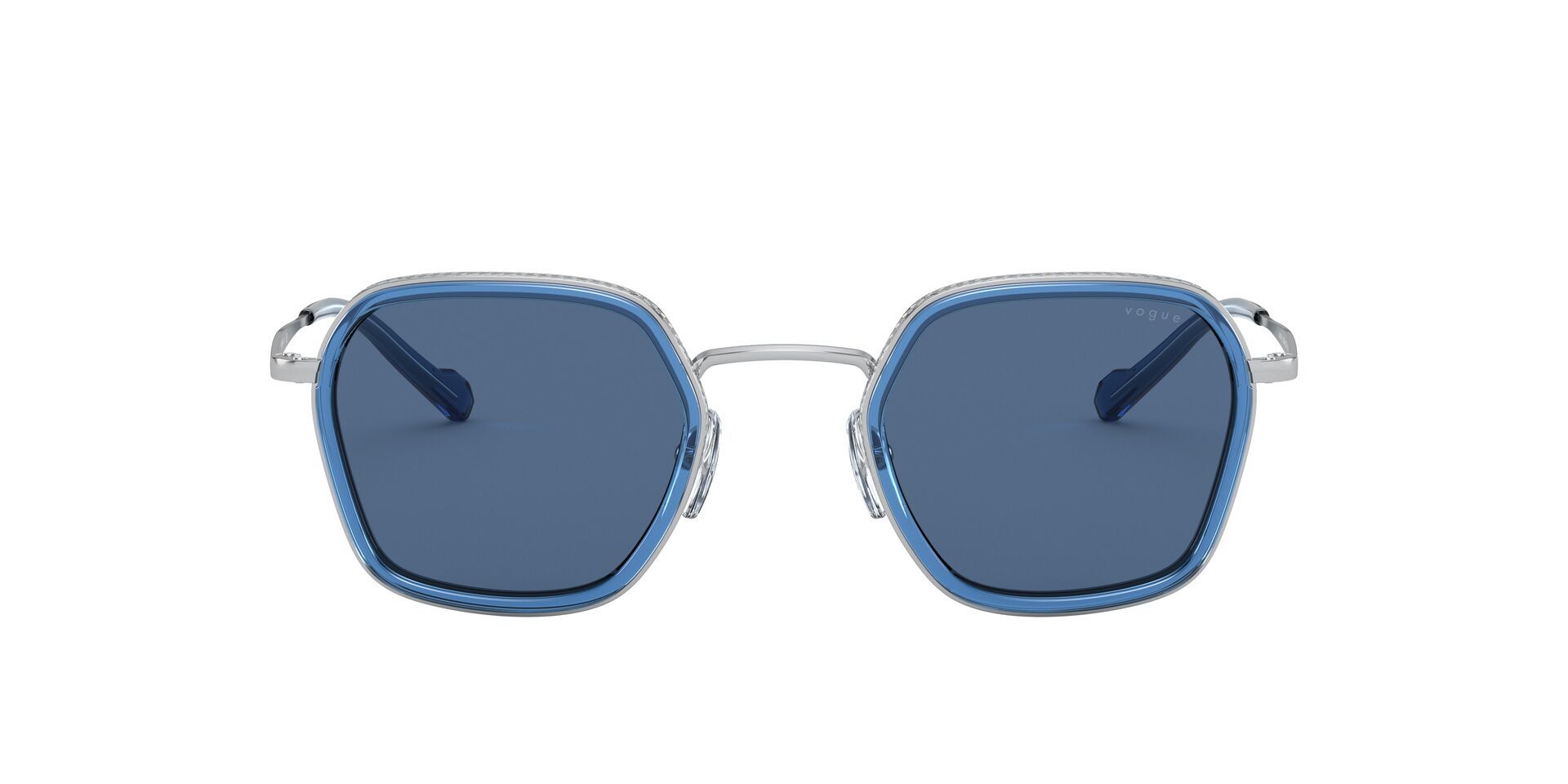 Vogue Eyewear 0VO4174S Blue Beveled Sunglasses (47 mm)