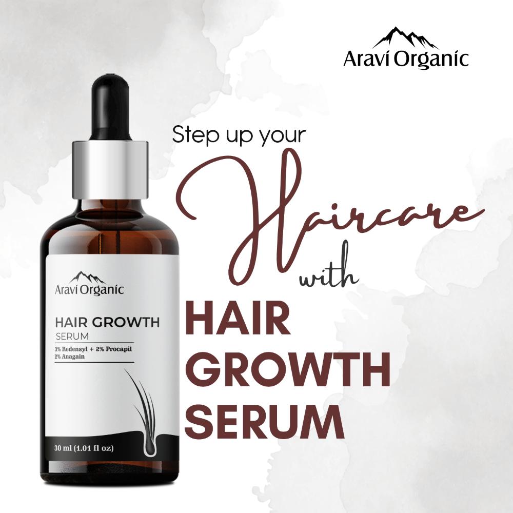 Buy Aravi Organic Hair Growth Serum With 3% Redensyl, Anagain ...