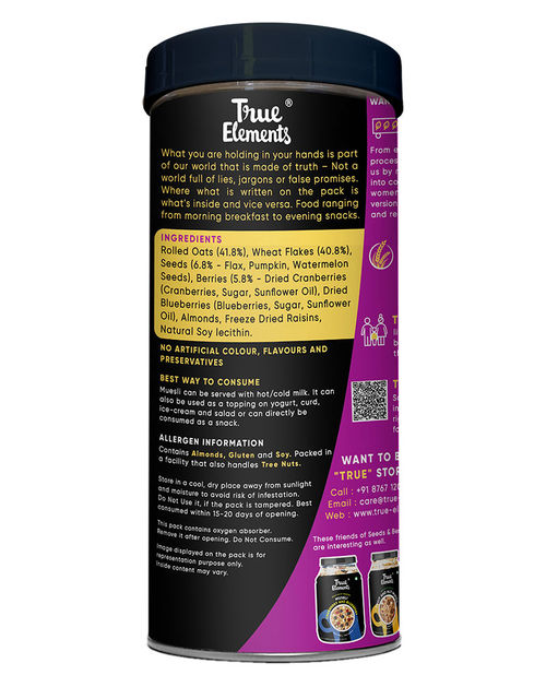 True Elements Muesli Seeds And Berries Buy True Elements Muesli Seeds And Berries Online At Best Price In India Nykaa