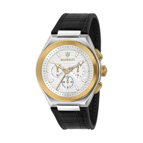 Maserati Triconic Chronograph Date Analog White Dial Men Watch-R8871639004