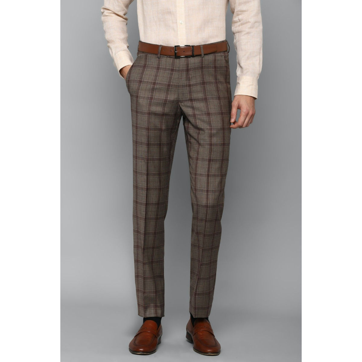 Buy Louis Philippe Sport Men Textured Slim Fit Trousers - Trousers for Men  22680418 | Myntra