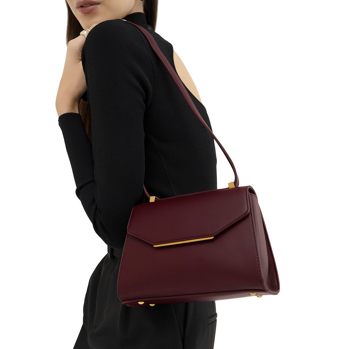 Buy MIRAGGIO Purple Dahlia Shoulder Bag Online