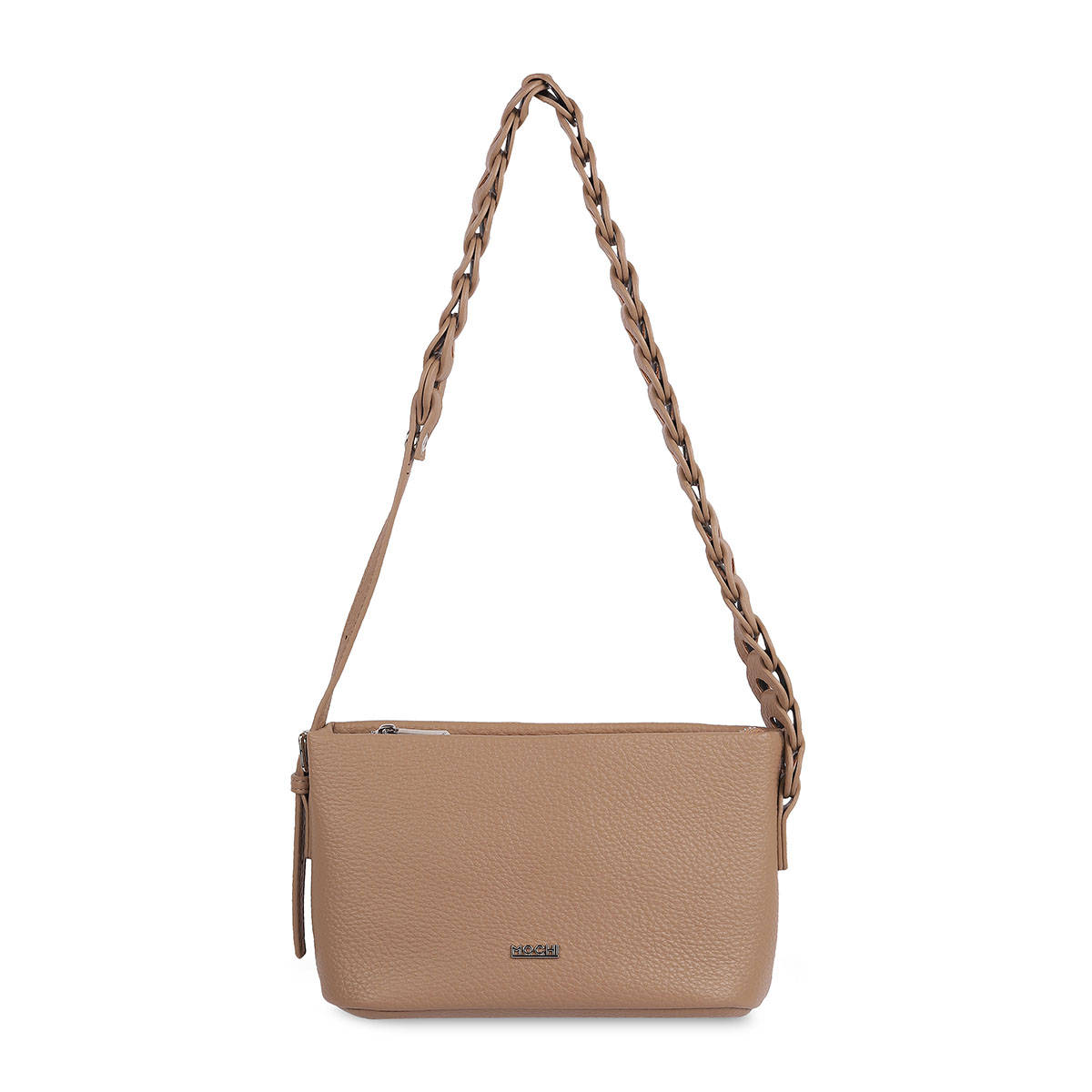 Mochi Solid Khaki Casual Sling & Cross Bag