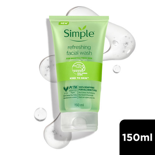 Simple Kind to Skin Refreshing Facewash Mild Face Wash for Sensitive Skin