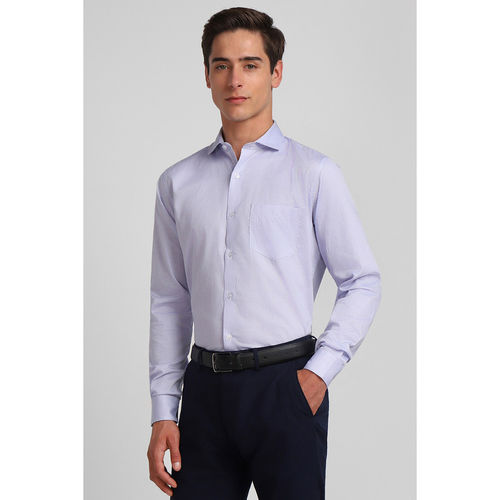 Buy Men Purple Slim Fit Print Full Sleeves Formal Shirt Online