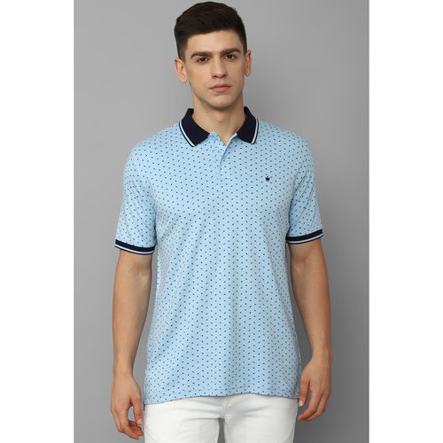 LOUIS PHILIPPE Printed Men Polo Neck Blue T-Shirt - Buy LOUIS PHILIPPE  Printed Men Polo Neck Blue T-Shirt Online at Best Prices in India