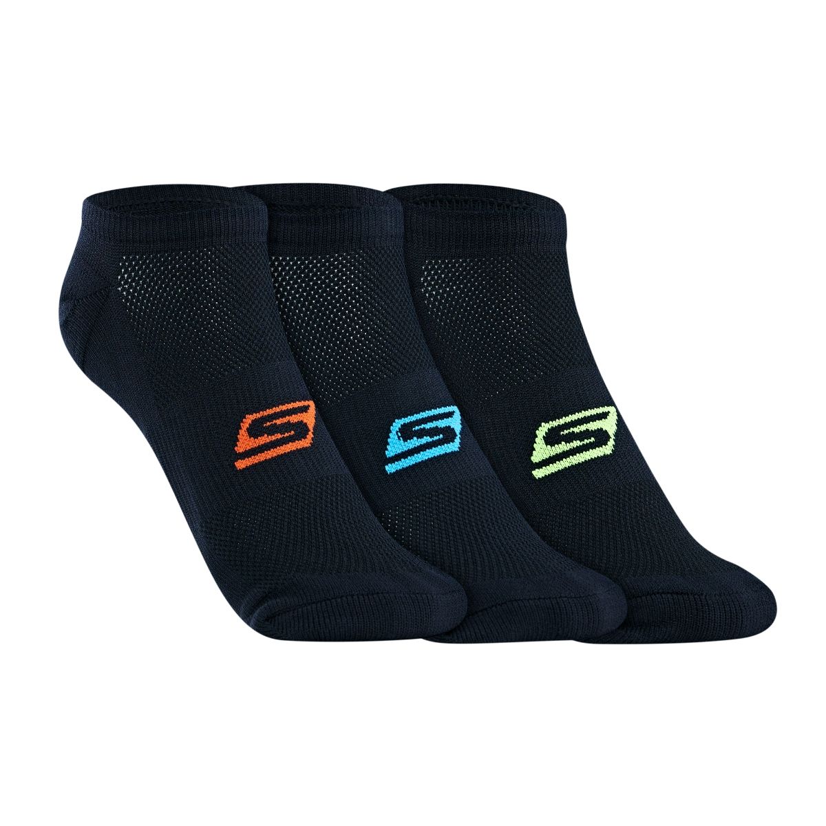 SKECHERS 3 Peice Unisex Non Terry Lowcut Black Socks: Buy SKECHERS 3 ...