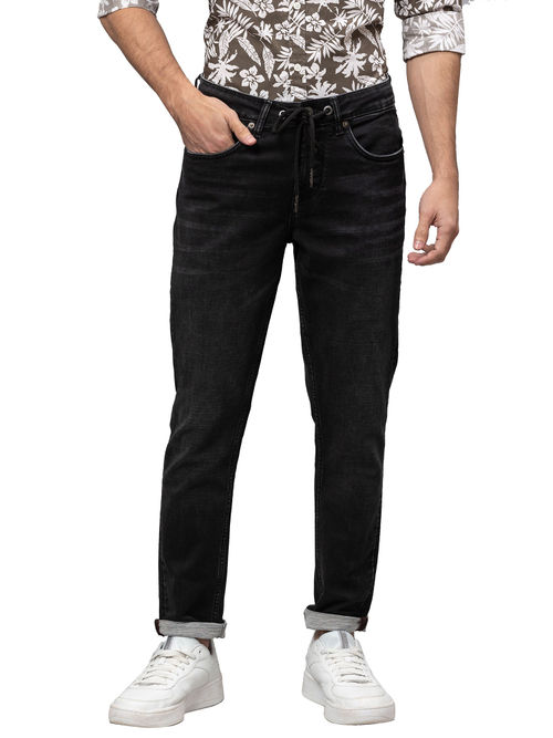 Buy Being Human Men's Black Tone Comfortable Fit Denim Jeans Online