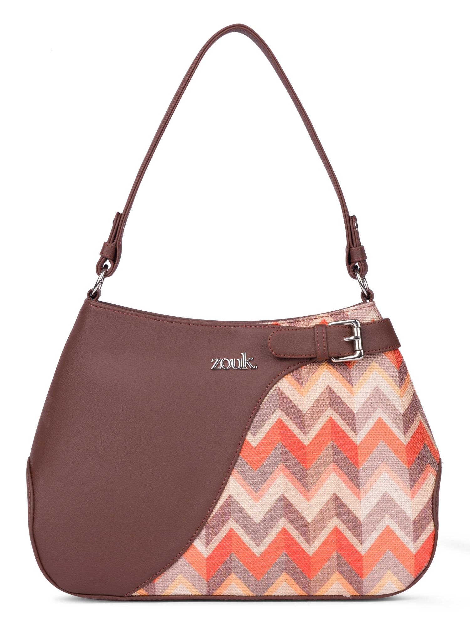Buy Zouk Women Orange Tidal Wave Ira Handbag Online