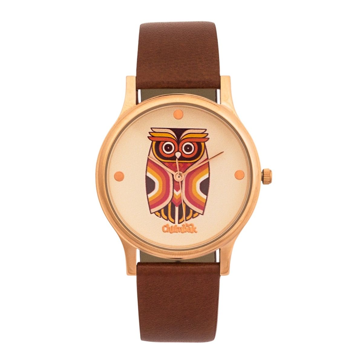 Aztec Painted Tooled Leather Watch Band