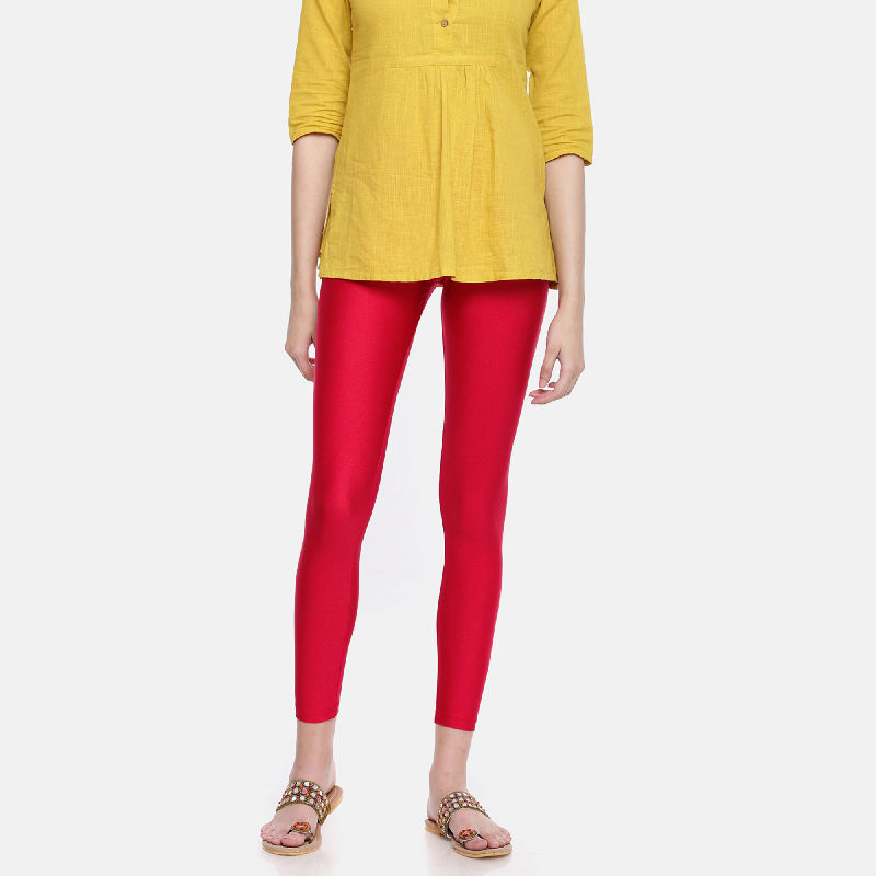 Buy Go Colors Women Solid Color Three Fourth Legging - Dark Red Online -  Lulu Hypermarket India