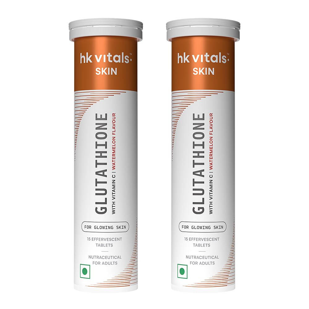 HealthKart HK Vitals Glutathione 15 Effervescent Tablet - Watermelon Flavour (Pack of 2)