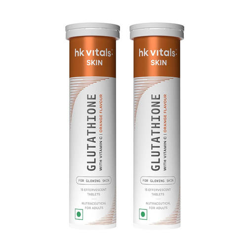 HealthKart HK Vitals Glutathione 15 Effervescent Tablets - Orange Flavour (Pack of 2) Reviews Online